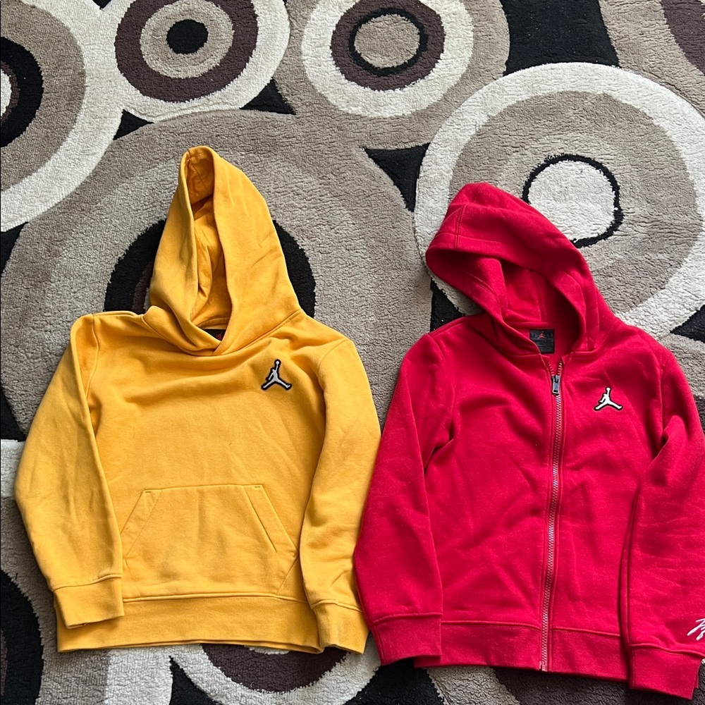 Boys Jordan Hoodies Size 7 - Yellow and Red